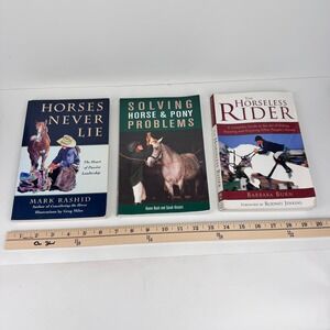 3 Vtg Paperback Solving Horse Pony Problems Horseless Rider Horse Never Lie READ